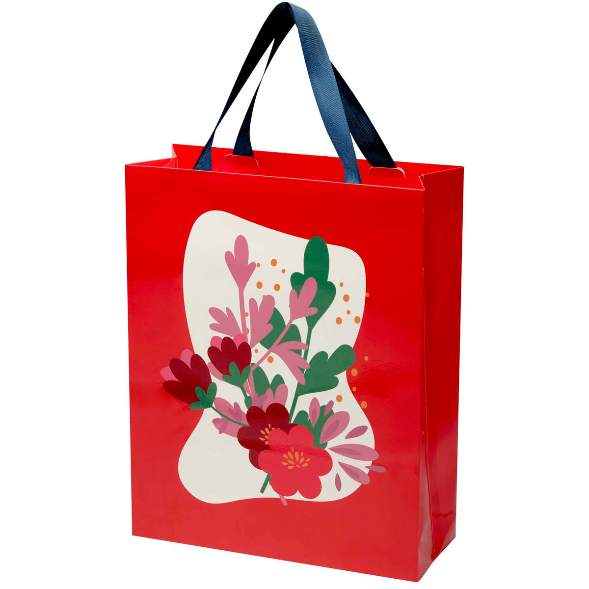 Smartfold Papiertüte, 210 g/m², mit Bandgriffen und matter Laminierung, 31 x 12 x 39 cm – Blau