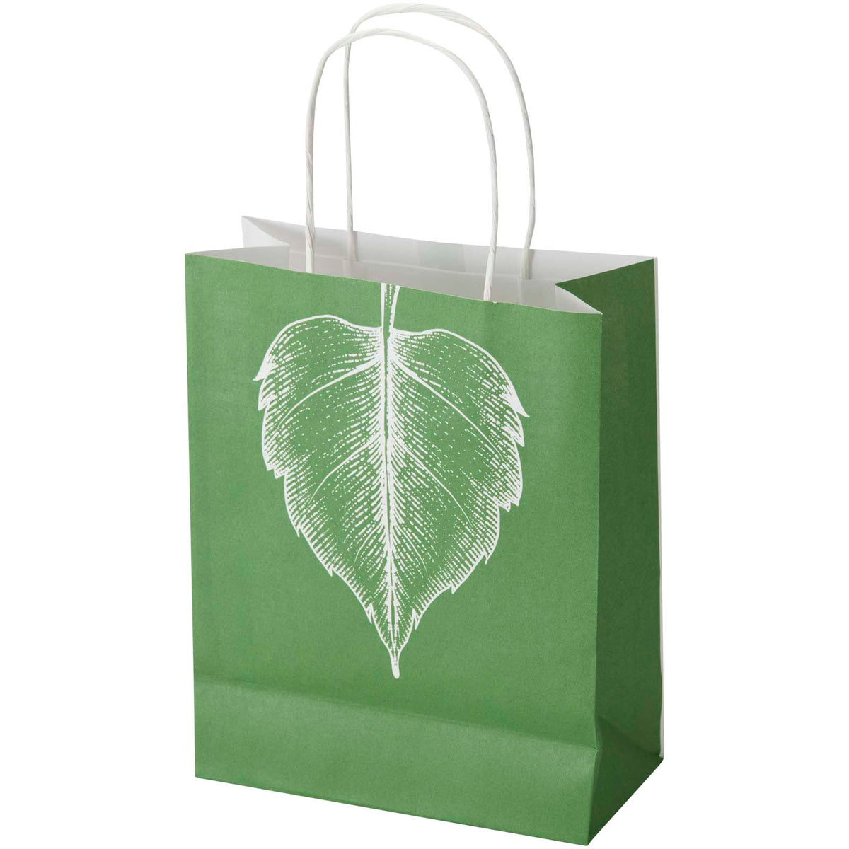 Kraft Papiertüte aus 120 g/m² Kraftpapier mit gedrehten Tragegriffen, 18 x 9 x 23 cm