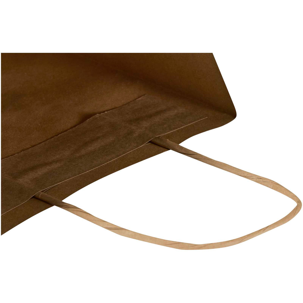 Kraft Papiertüte aus 120 g/m² Kraftpapier mit gedrehten Tragegriffen, 18 x 9 x 23 cm – Kraftpapier