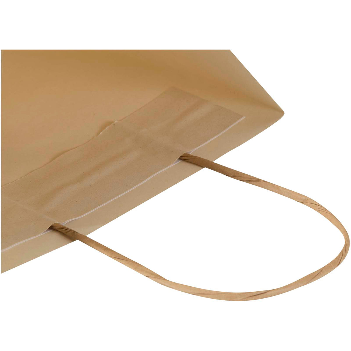 Landwirtschaftliche Altpapiertasche, 150 g/m², mit gedrehten Tragegriffen, 18 x 9 x 23 cm – Offwhite