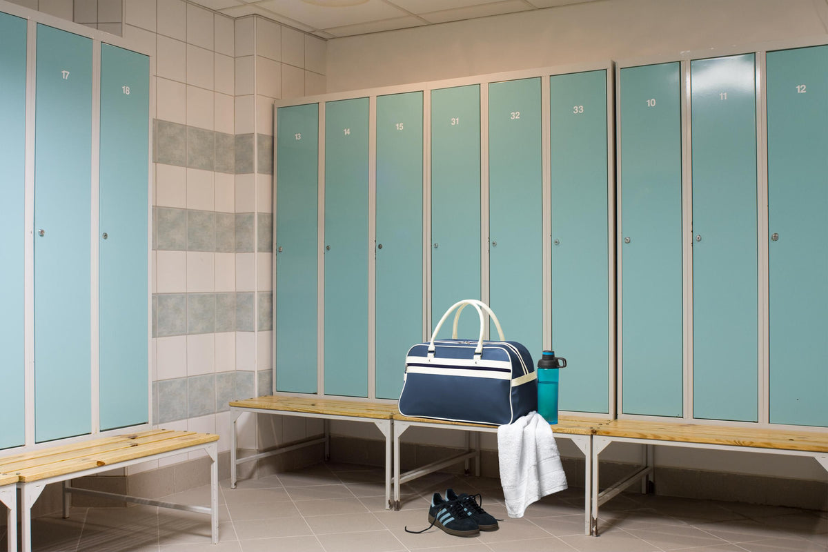 Blau/beige