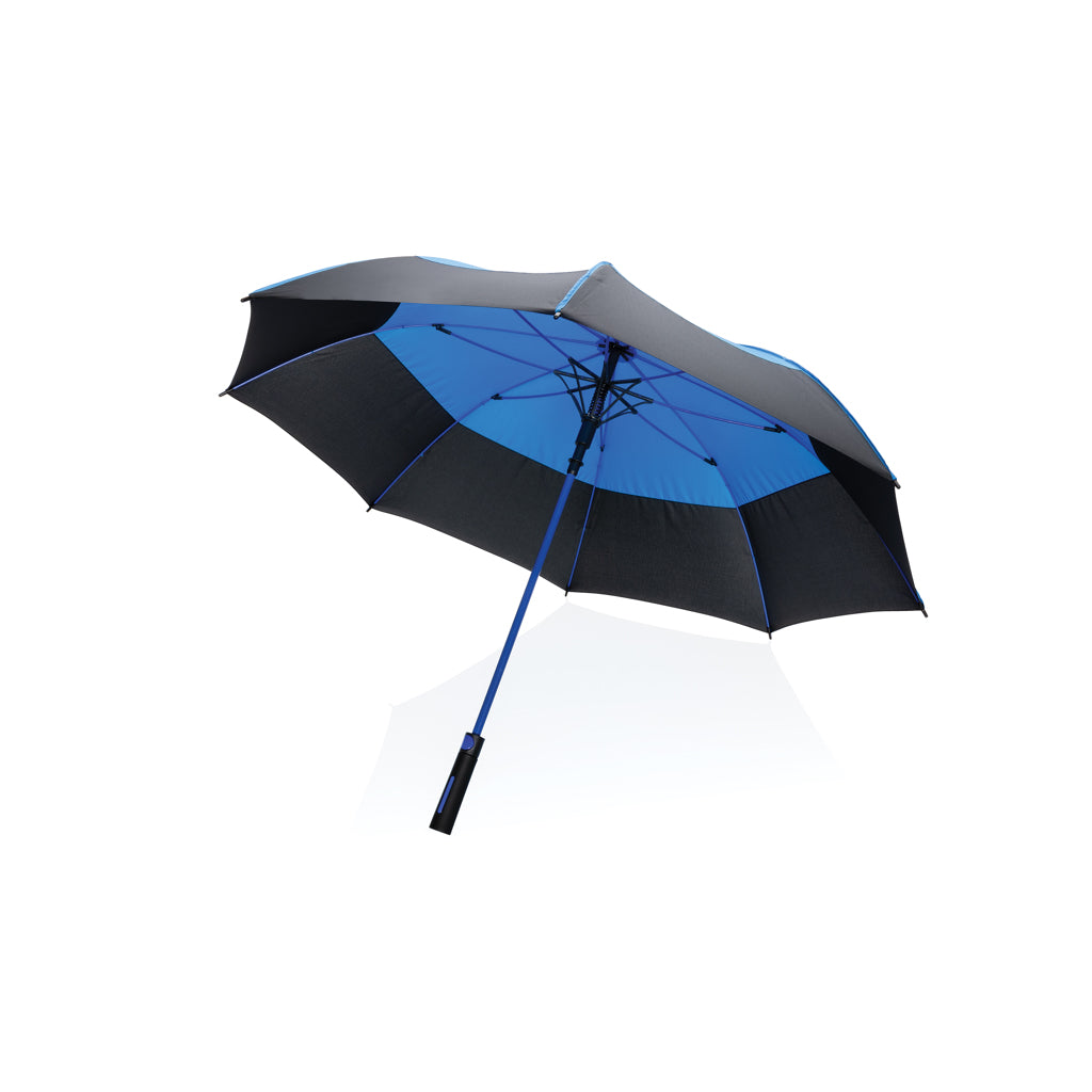 27" Impact AWARE™ RPET 190T Auto-Open Stormproof-Schirm – blau