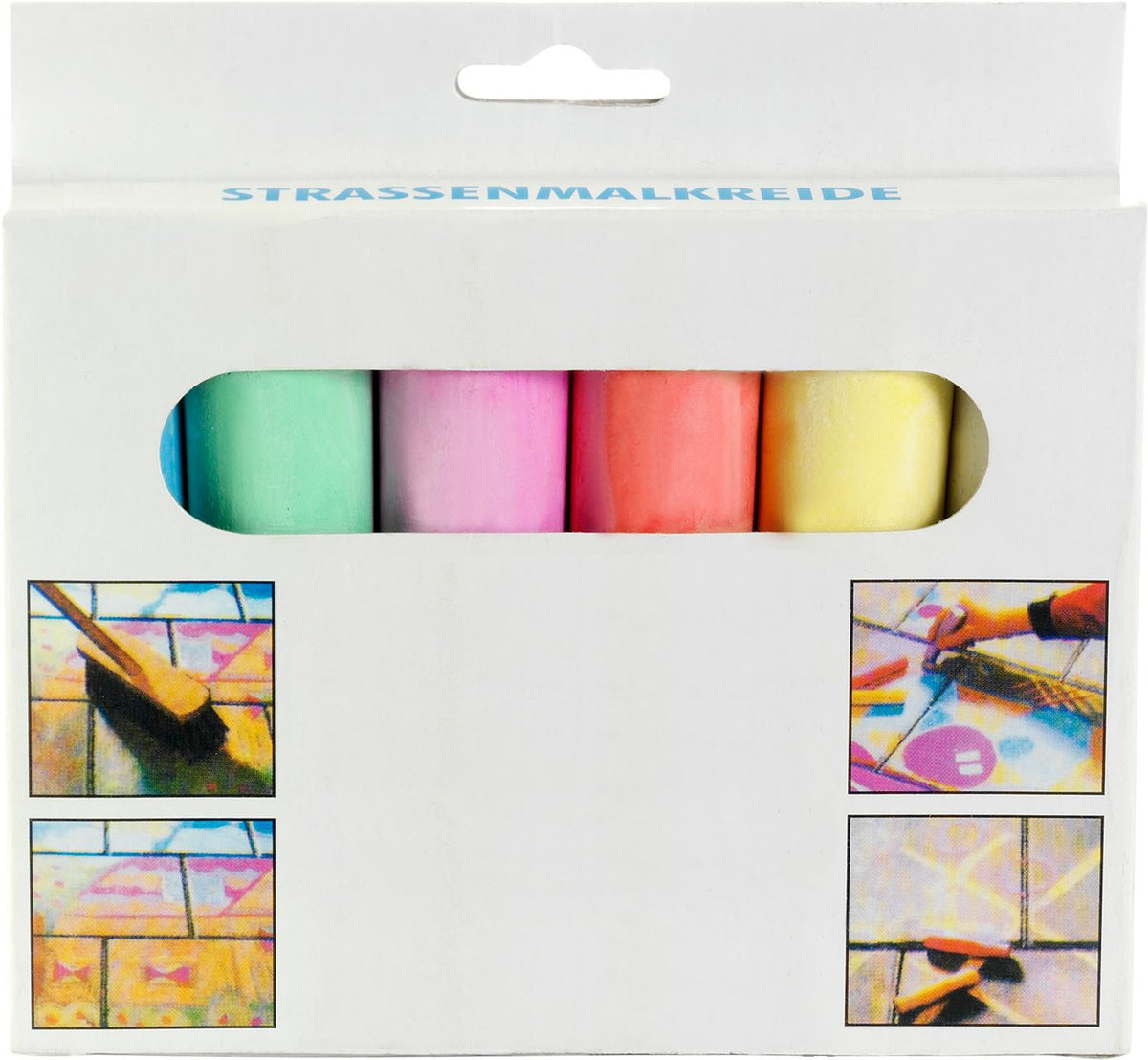 Straßenmalkreide Ottilie, 6 Farben