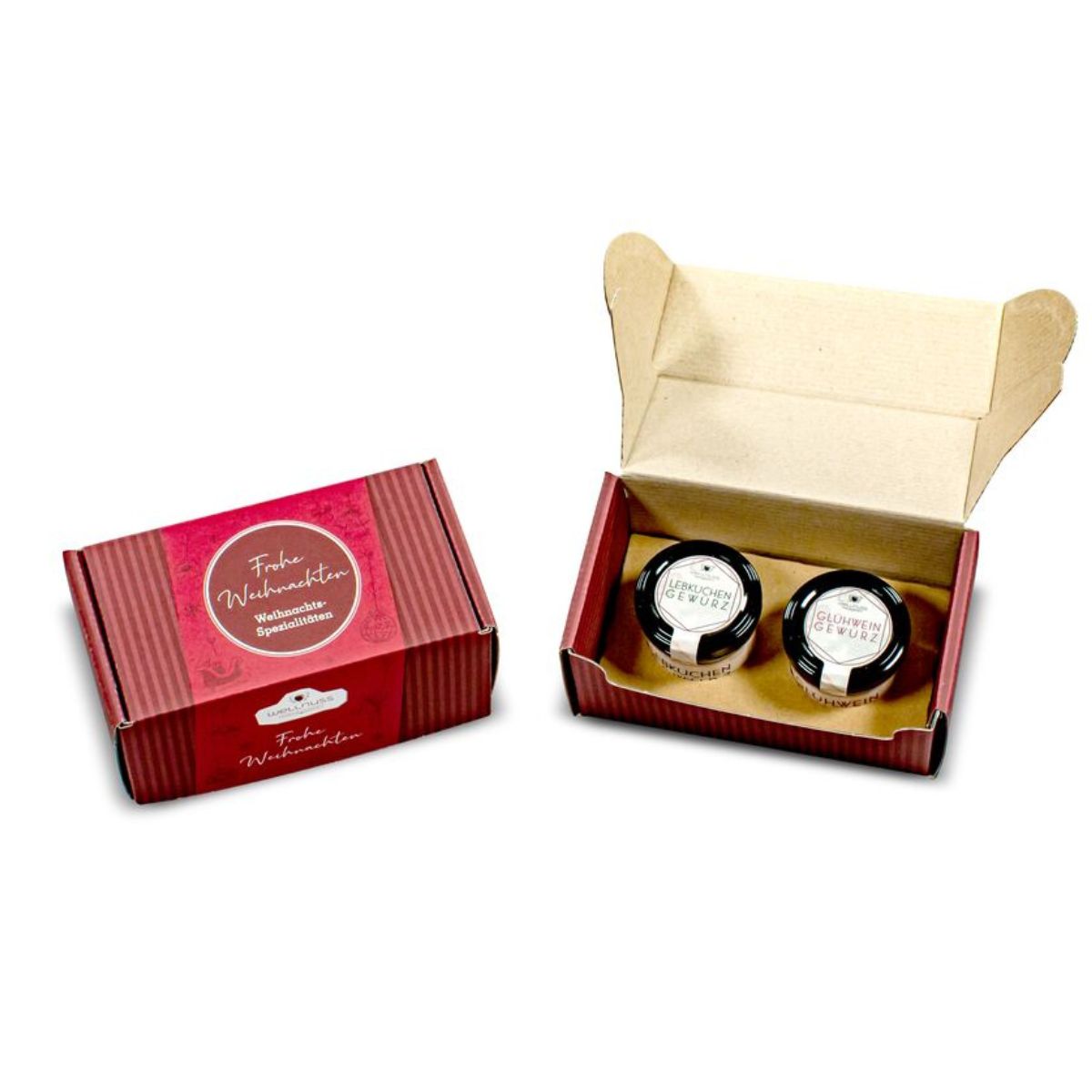 2er Geschenkkarton im Weihnachtsdesign
