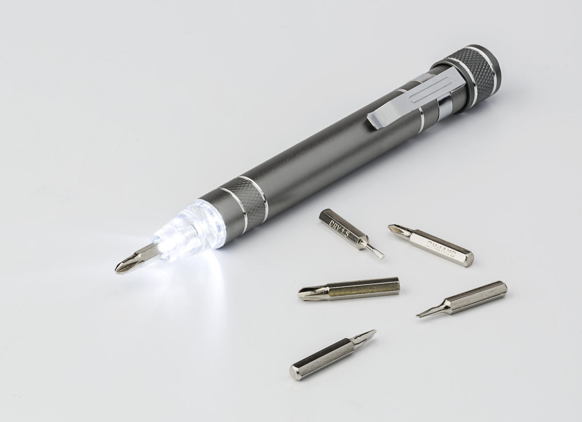 Schraubendreher Paquita, Aluminium, Mit Licht