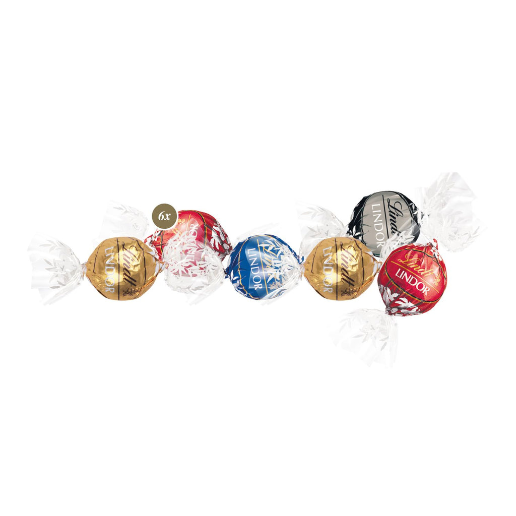 3D Präsent Haus in Form eines Adventskalenders mit 6 Stück Lindt Lindor Pralinés. Nachhaltiger Werbeartikel von Vanilla & Pepper.