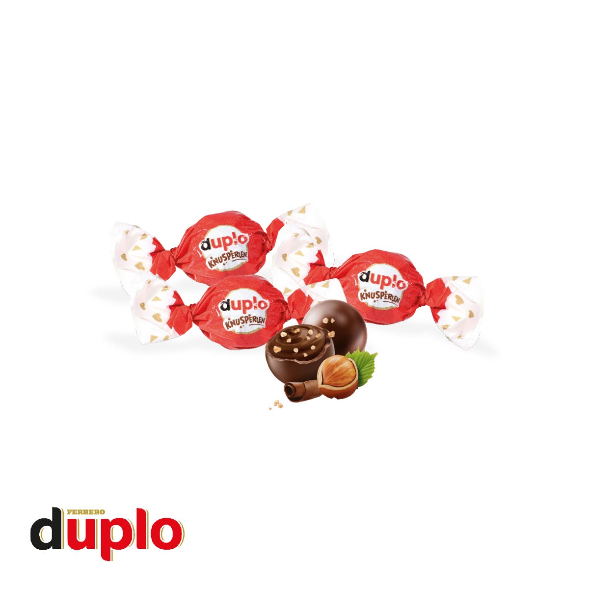 Geöffneter Präsent Bus mit duplo Knusperlen als Füllung