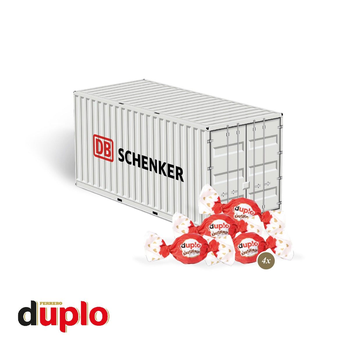 3D Präsent Container mit duplo Knusperlen