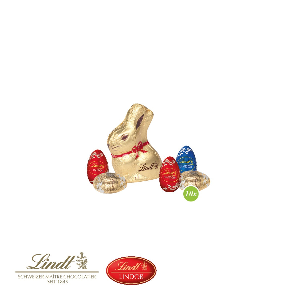 Präsent Transporter mit Lindt Schokoladeneiern und Goldhase