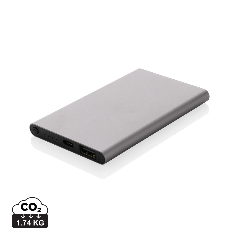 4.000mAh Type-C Powerbank aus RCS recyeltem ABS & Aluminium – anthrazit