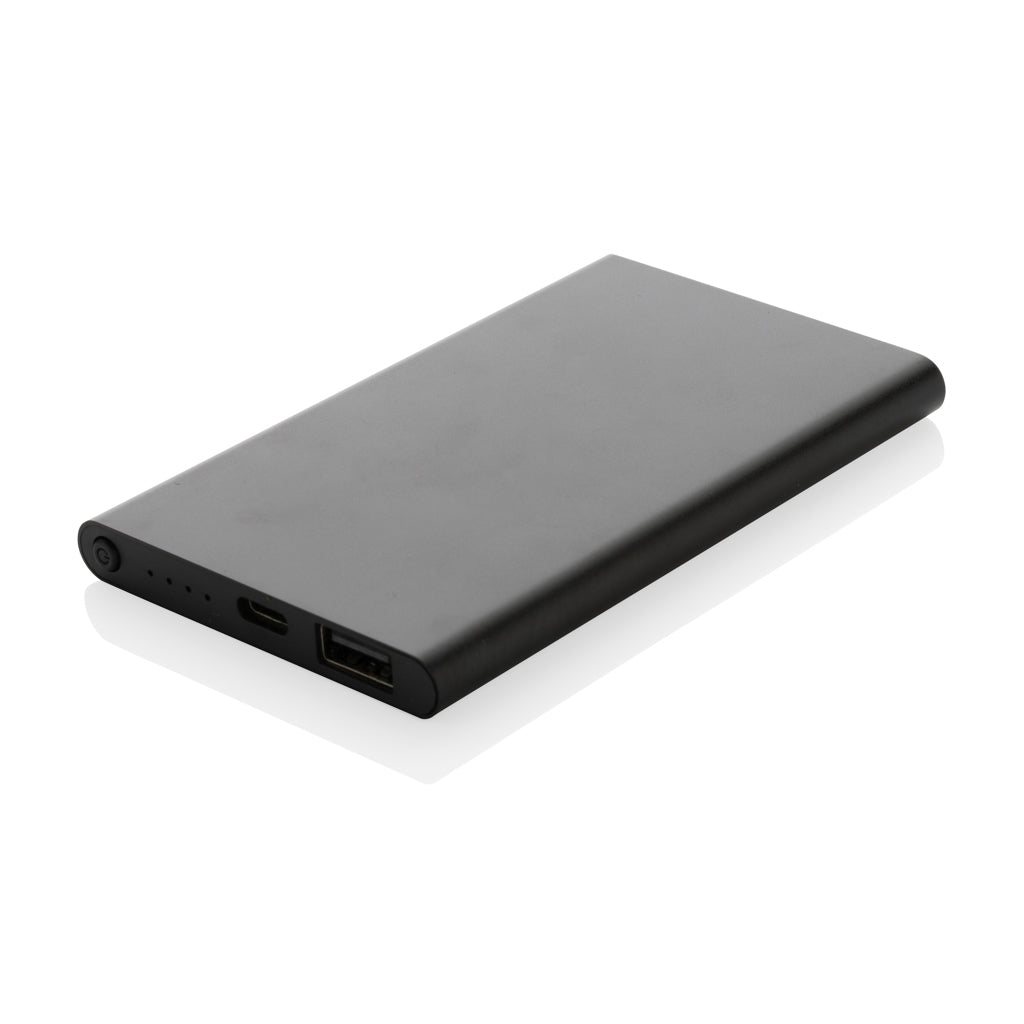 4.000mAh Type-C Powerbank aus RCS recyeltem ABS & Aluminium – schwarz