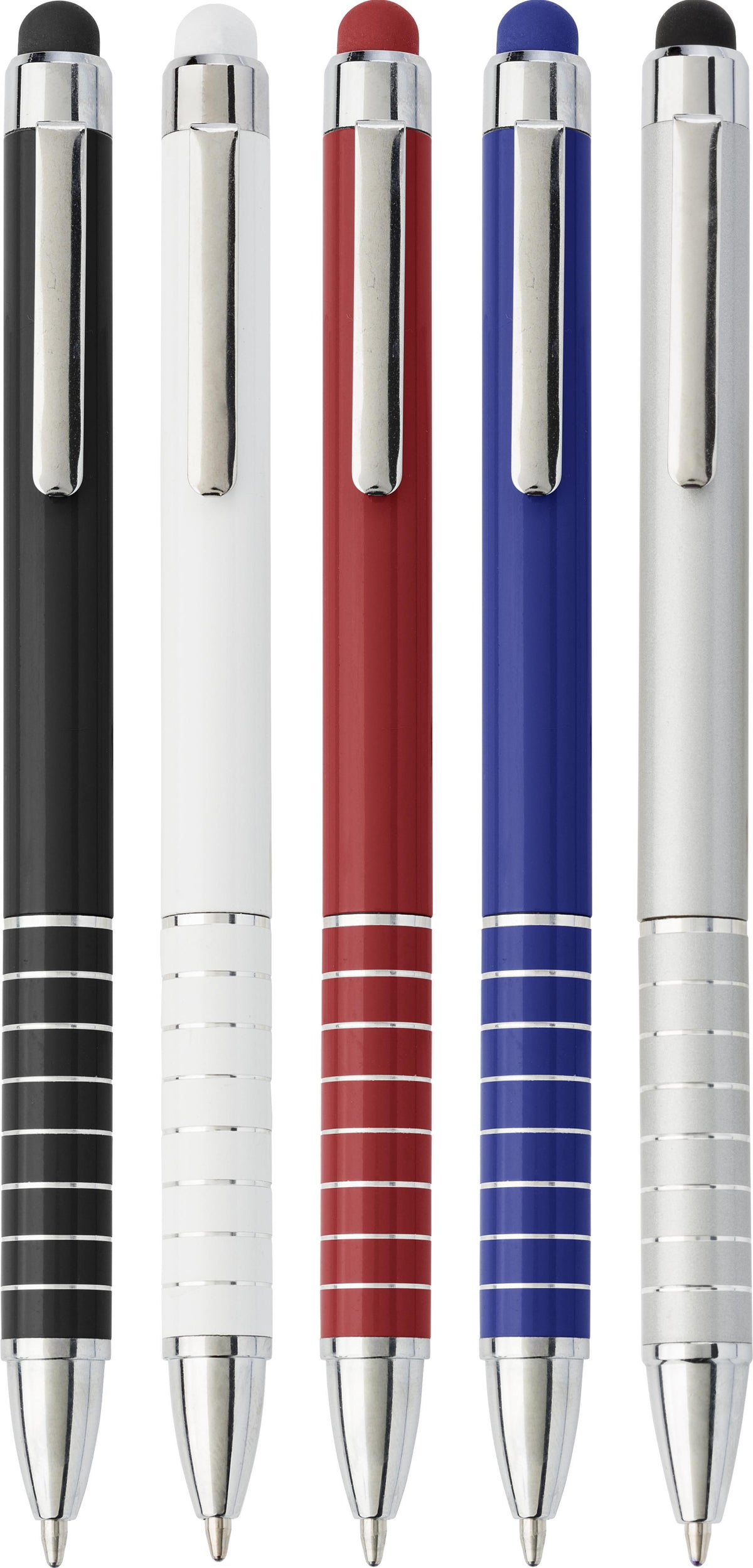 Kugelschreiber Oliver, Aluminium, Stylus