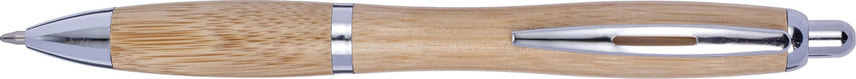 Kugelschreiber Carson, Bambus, Silberdetails