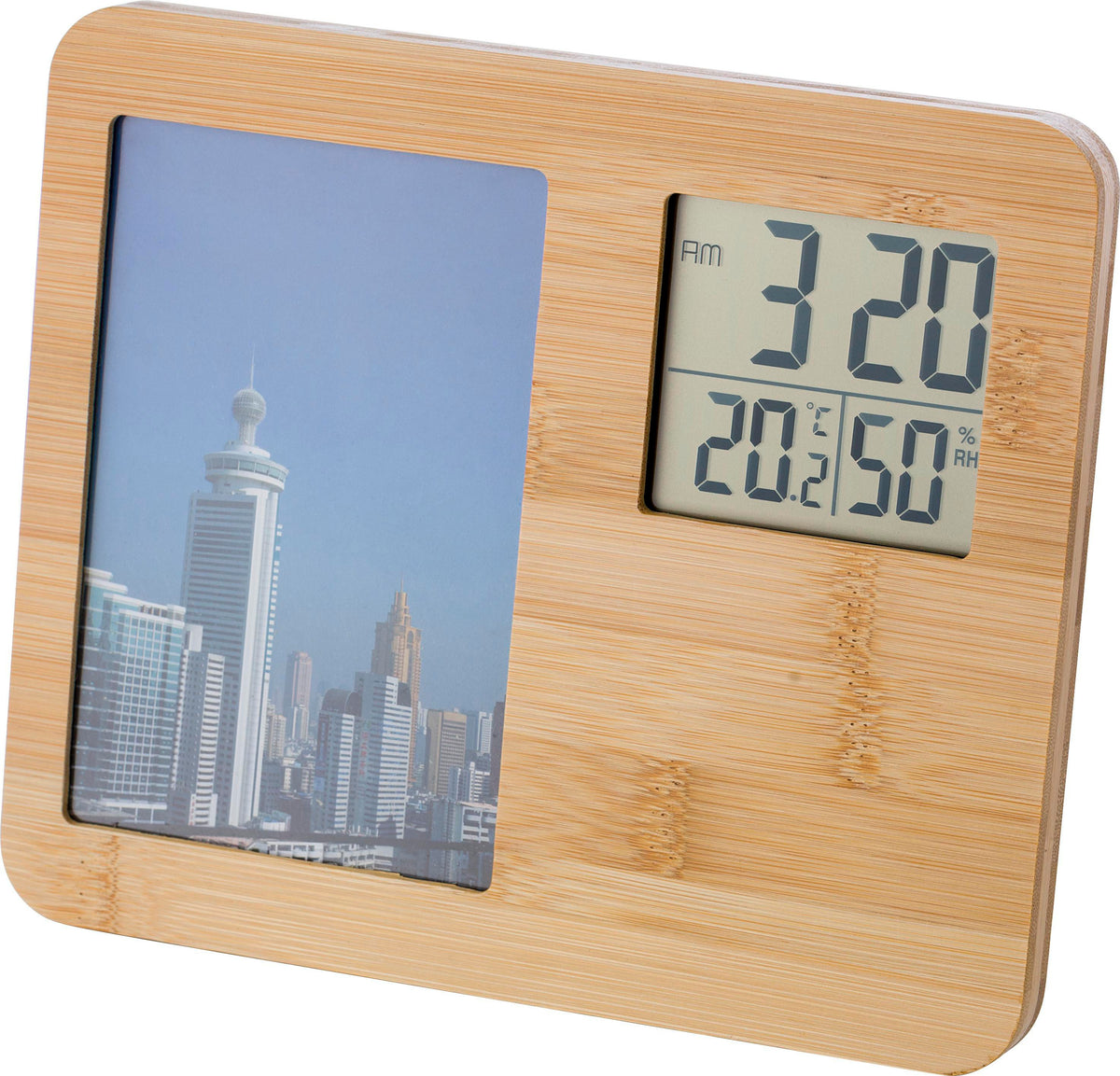 Wetterstation Colton, Bambus, Bilderrahmen