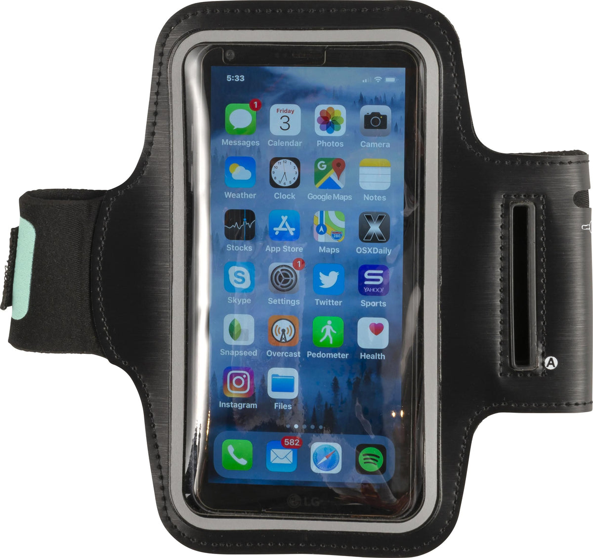 Telefonarmband Danny, Kunststoff und Klettverschluss