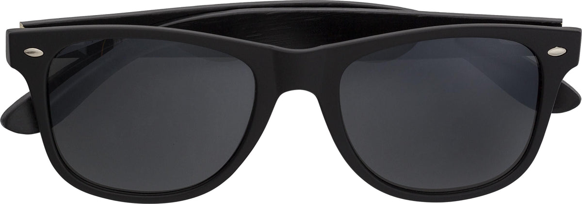 Sonnenbrille Jaxon, Kunststoffrahmen und Bambusbügel, UV400