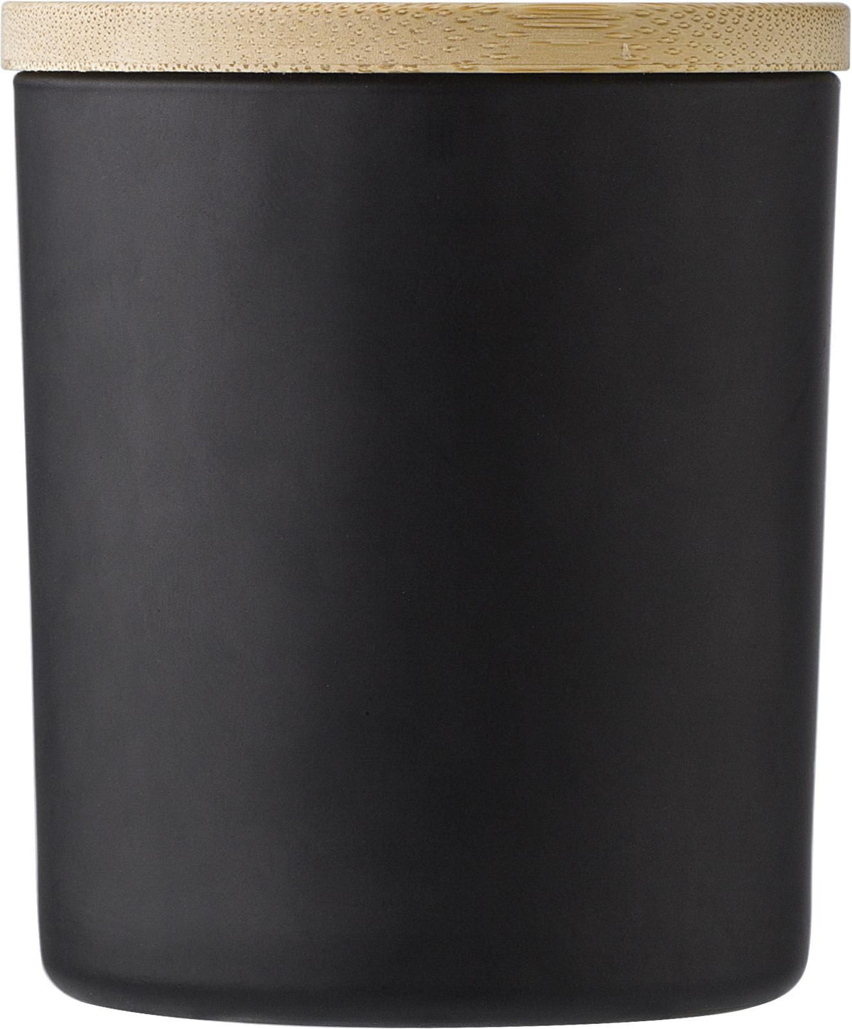 Kerze Josiah, Glas mit Bambusdeckel, Sojawachs, 280 g