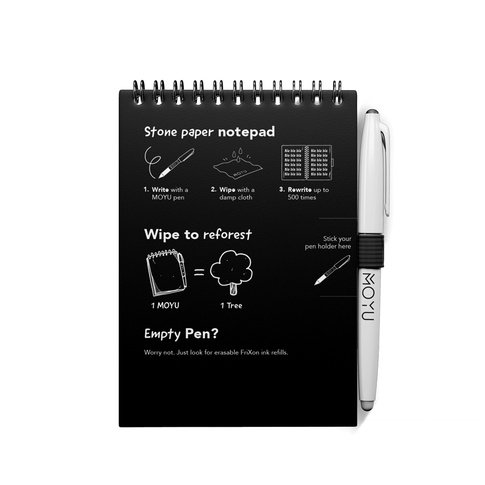 Moyu Steinpapier Notizbuch A6 in deinem Design - Anleitung zur Nutzung.