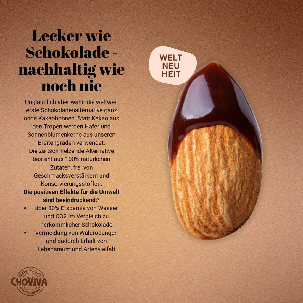 ChoViva Schokoladen-Alternative aus Hafer.