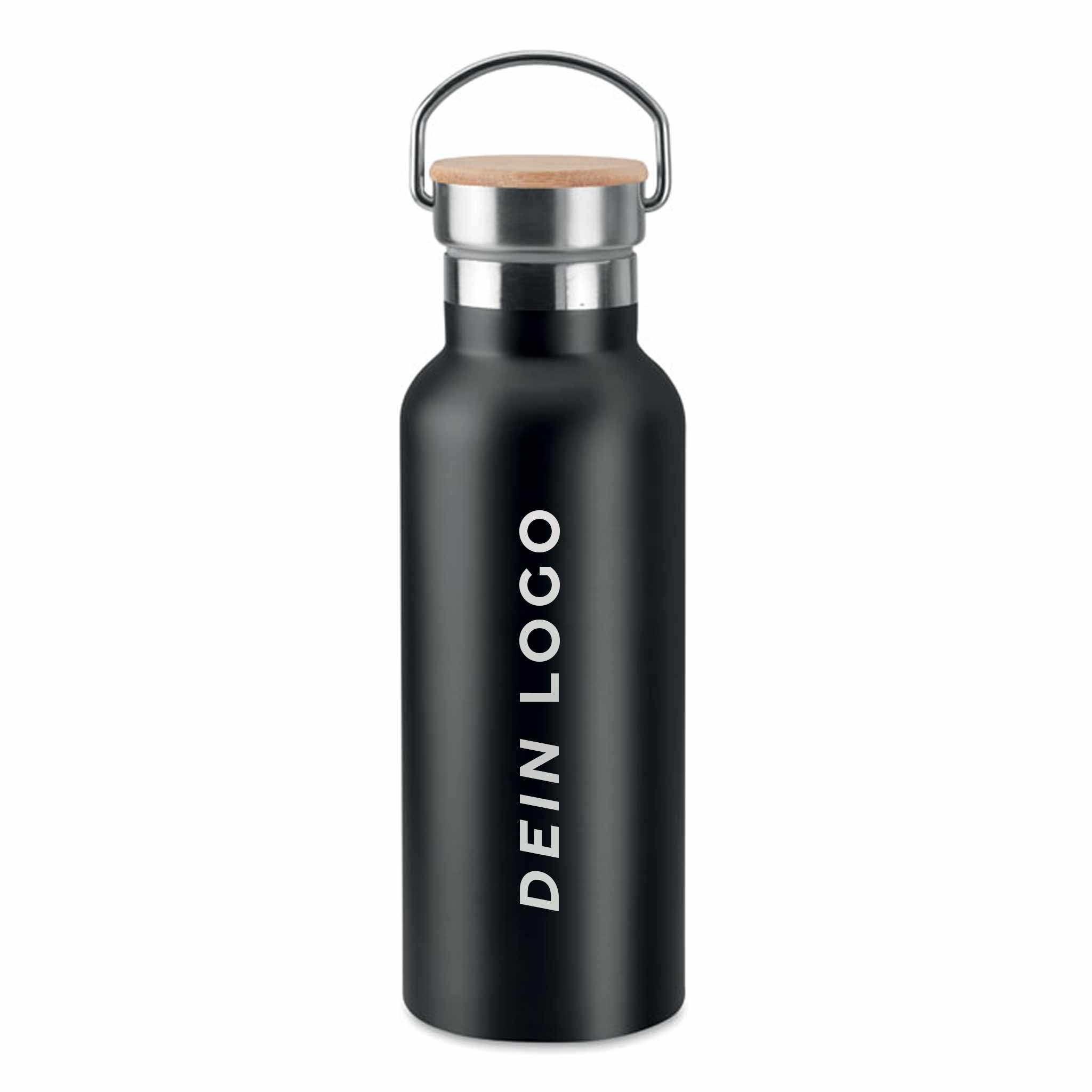 thermosflasche bambus Nachhaltige Thermosflasche inkl. Bambusdeckel mit Deinem Logo – VANILLA &  PEPPER