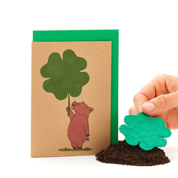 Klappkarte mit Saatpapiermotiv individuell bedrucken für deine Firma.