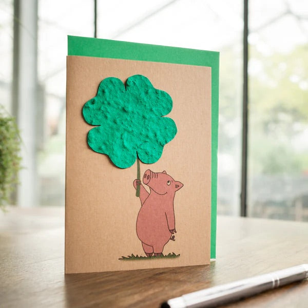 Klappkarte mit Saatpapiermotiv individuell bedrucken für deine Firma.