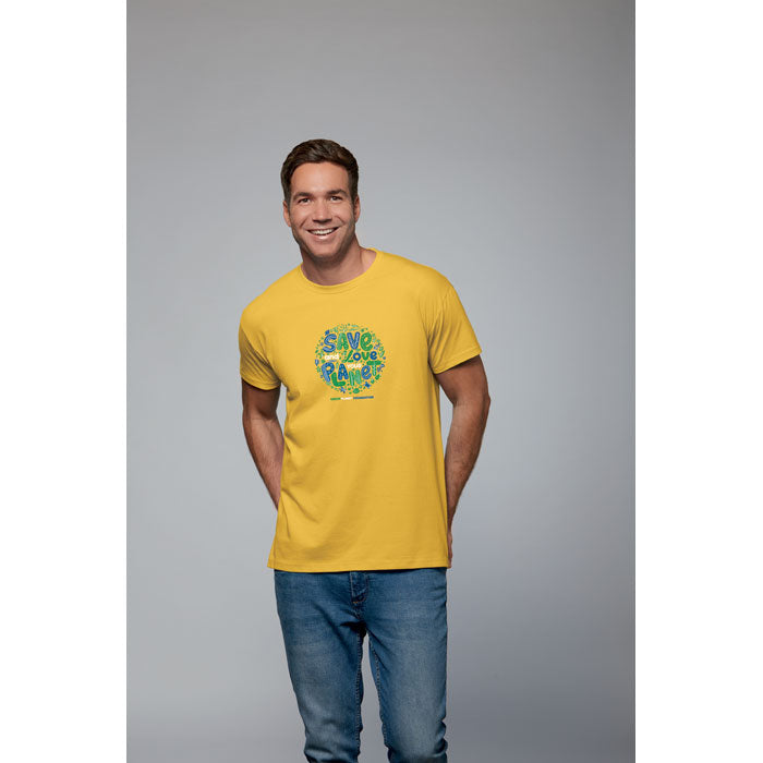 Herren T-Shirt in gelb als Werbeartikel