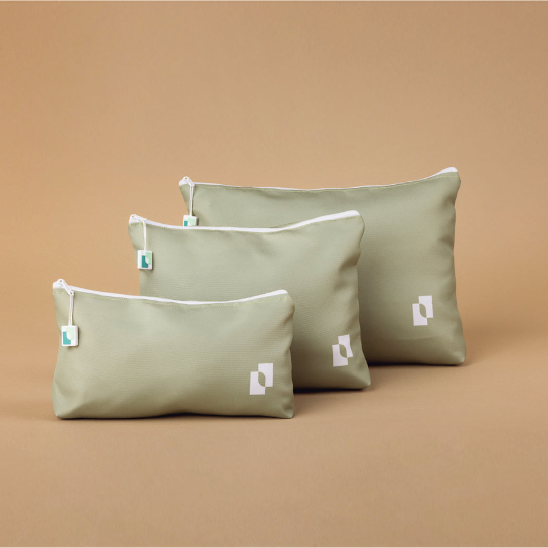 Flache Kosmetiktasche mit vollflächigem Druckmotiv in drei Größen, Ansicht 2