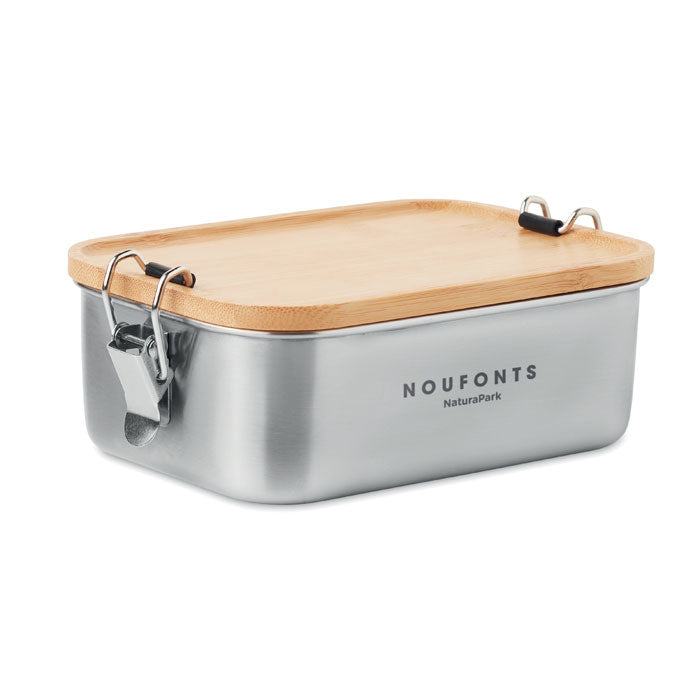 Lunchbox mit Beispiel Gravur als Werbegeschenk