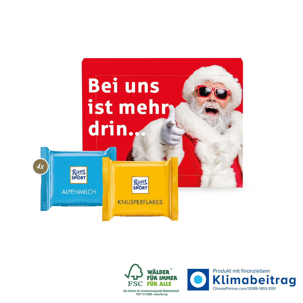 Mini Grußkarte mit Ritter Sport Minis individuell bedrucken.