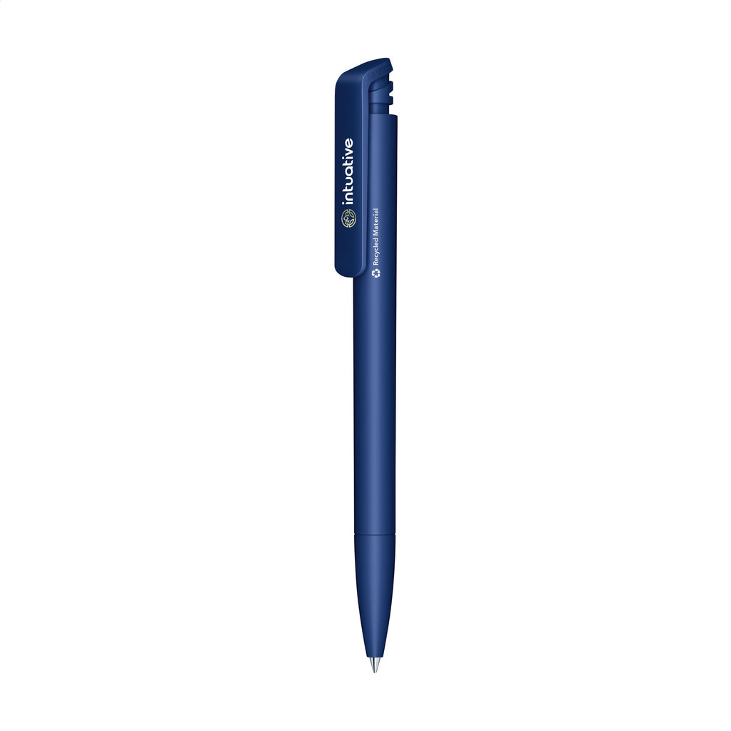 Muster vom Recycelter Kugelschreiber Matt in blau