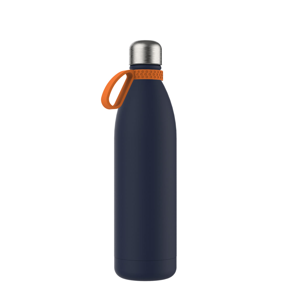 Flasche: blau, Ring: orange