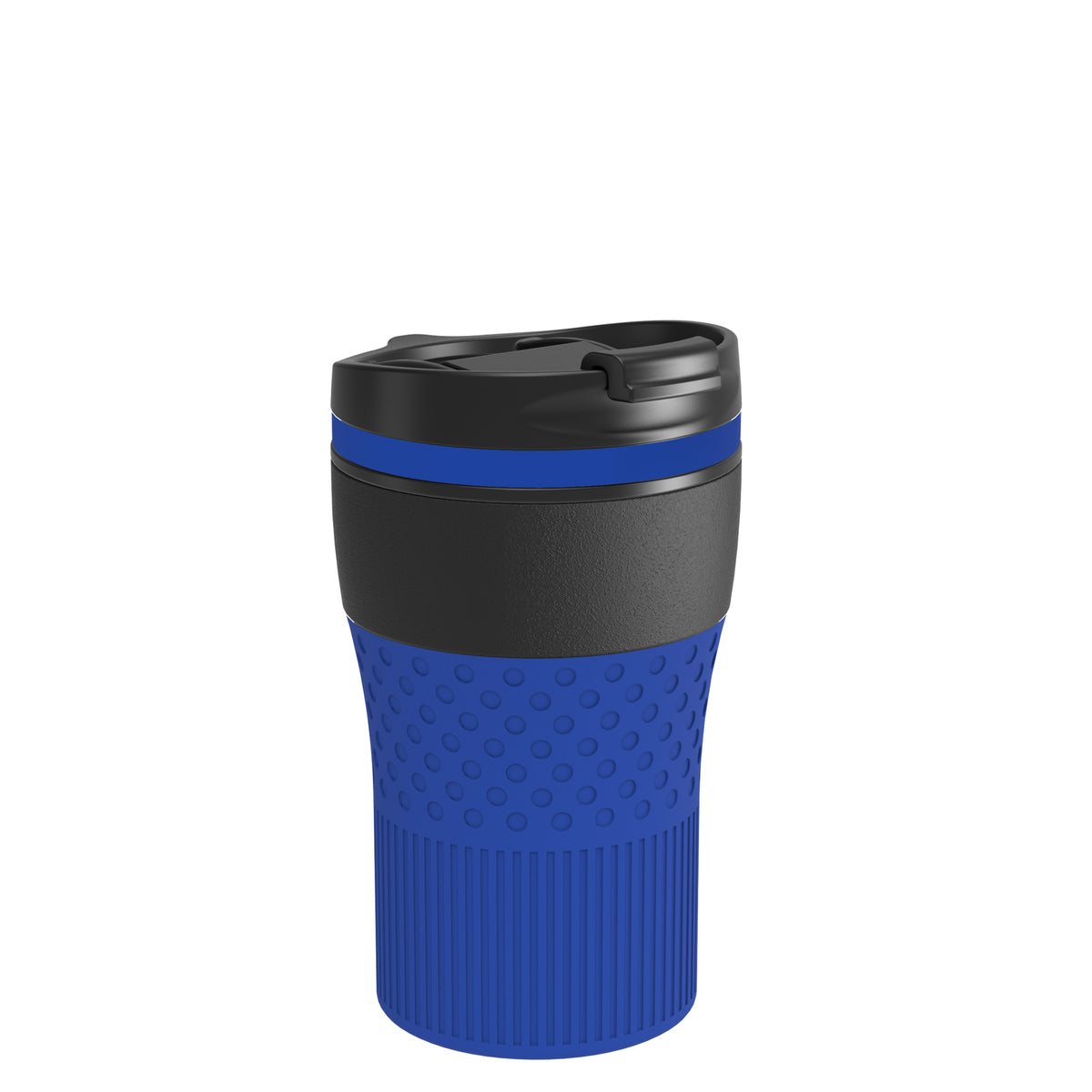 Becher: schwarz, Ring: blau, Hülle: blau