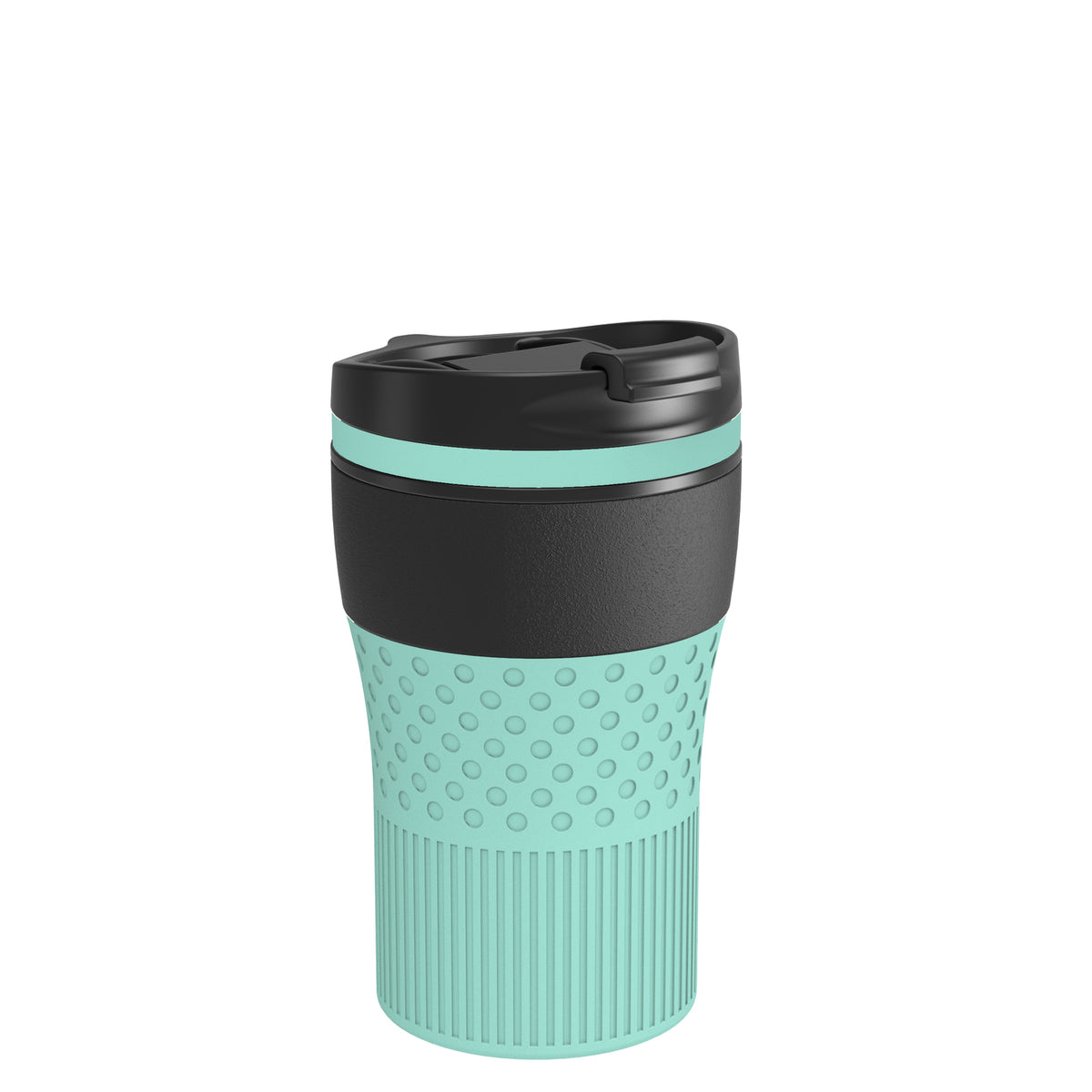 Becher: schwarz, Ring: mint, Hülle: mint
