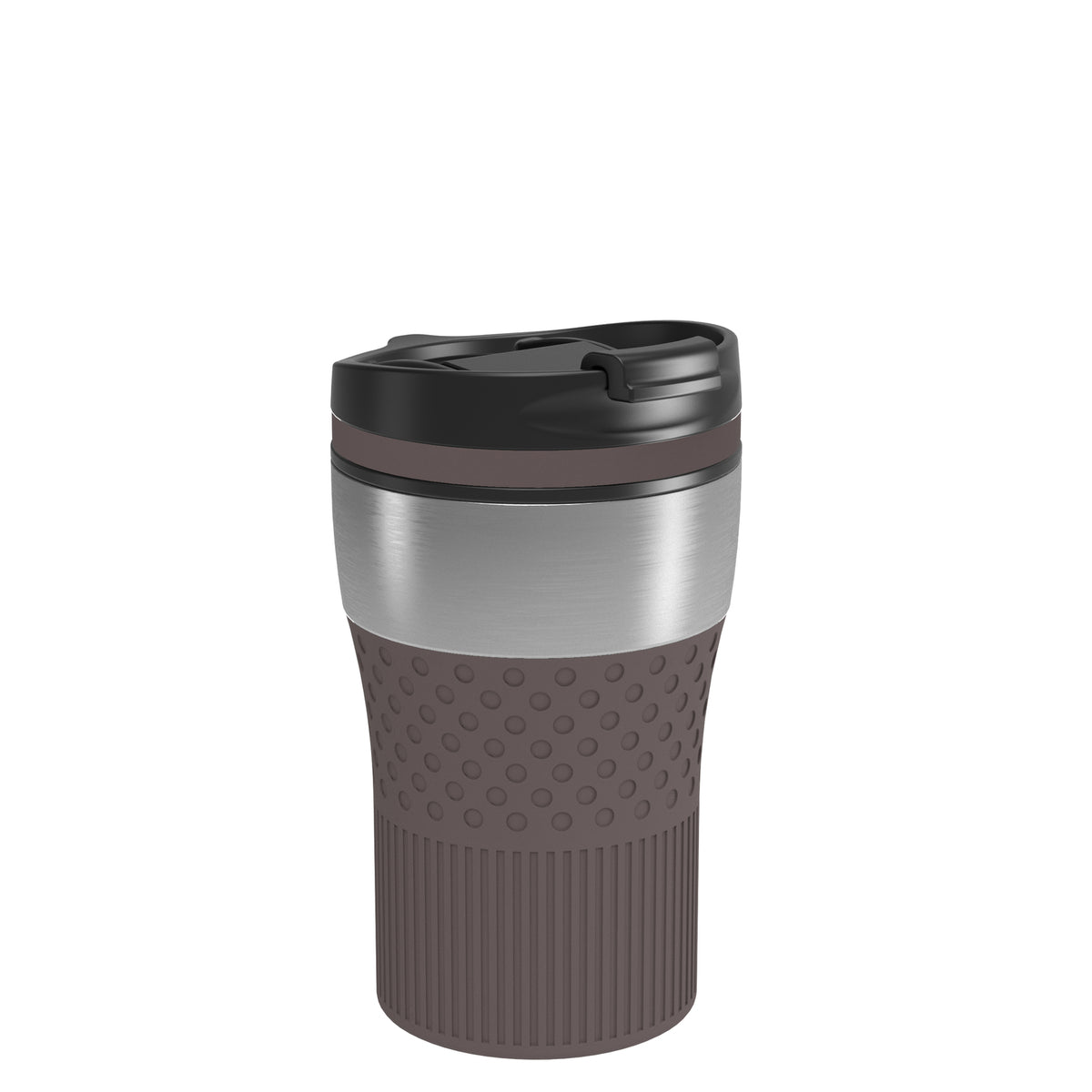 Becher: silber, Ring: braun, Hülle: braun