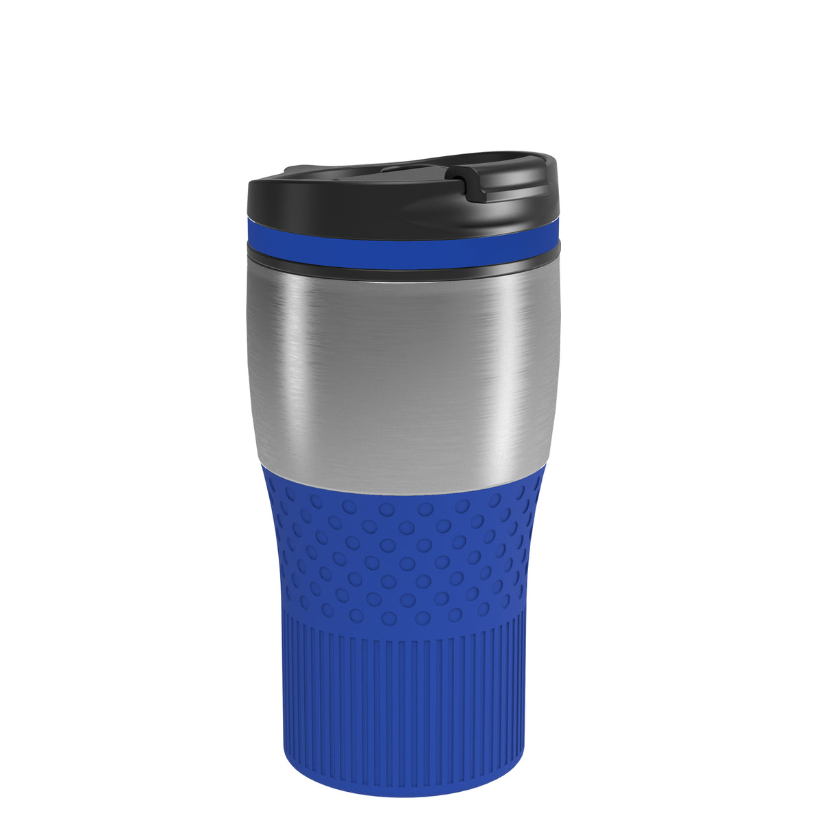 Becher: silber, Ring: blau, Hülle: blau
