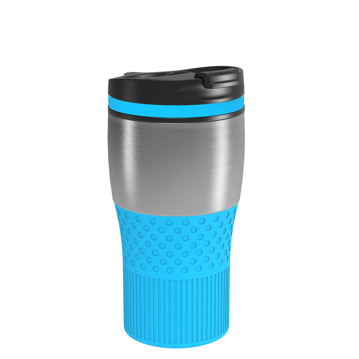 Becher: silber, Ring: cyan, Hülle: cyan