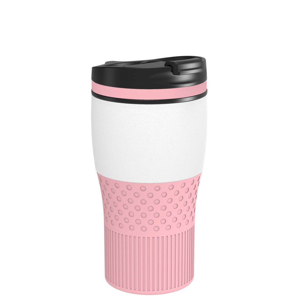 Becher: weiß, Ring: hellmagenta, Hülle: hellmagenta