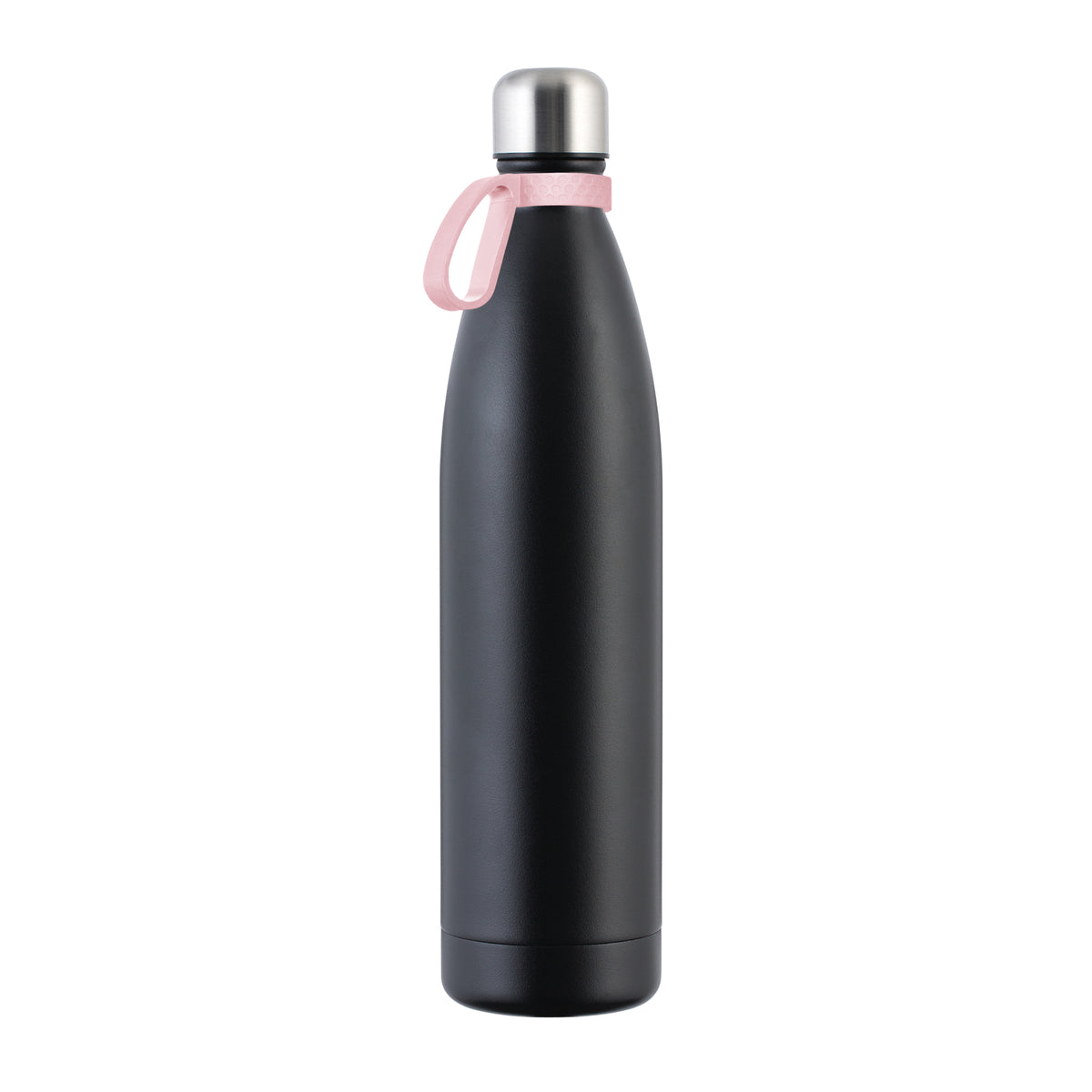 Flasche: schwarz, Ring: hellmagenta