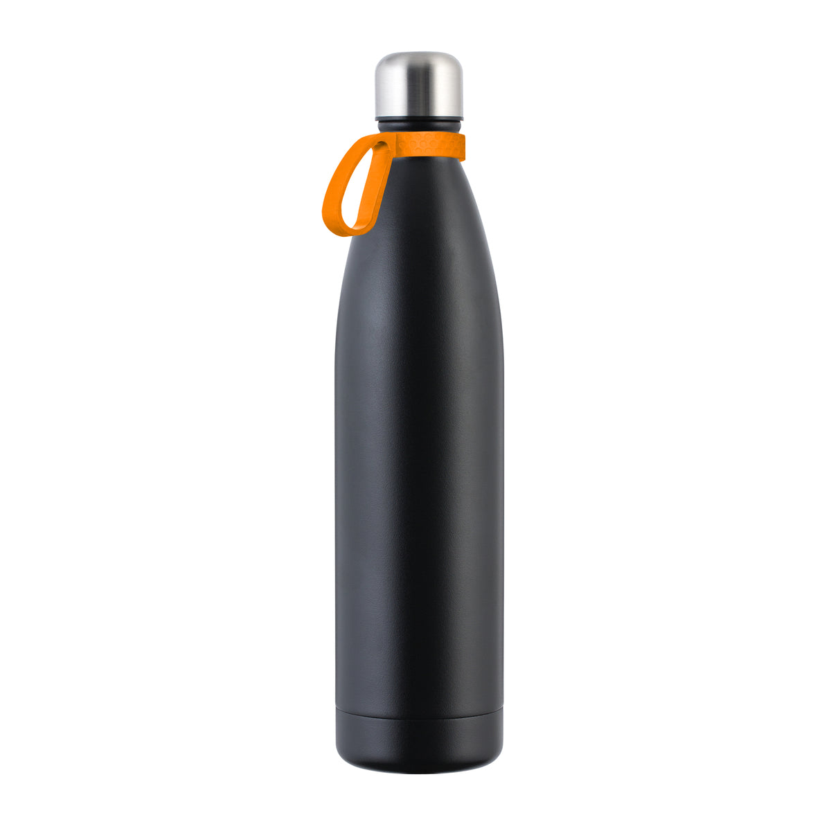 Flasche: schwarz, Ring: orange