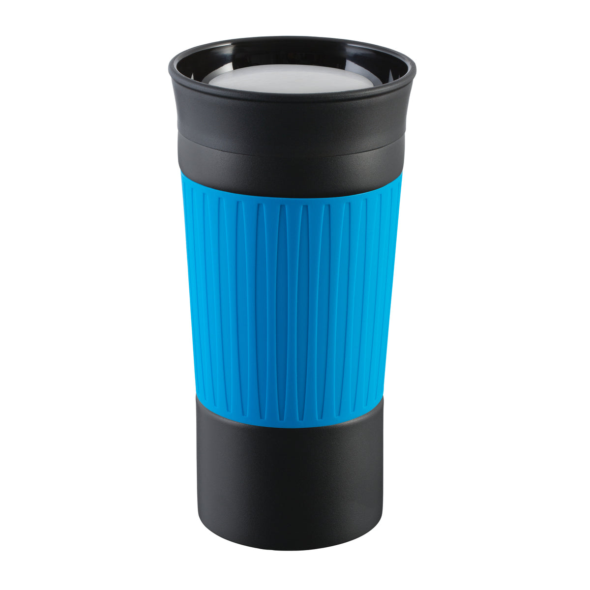 Becher: schwarz, Hülle: cyan