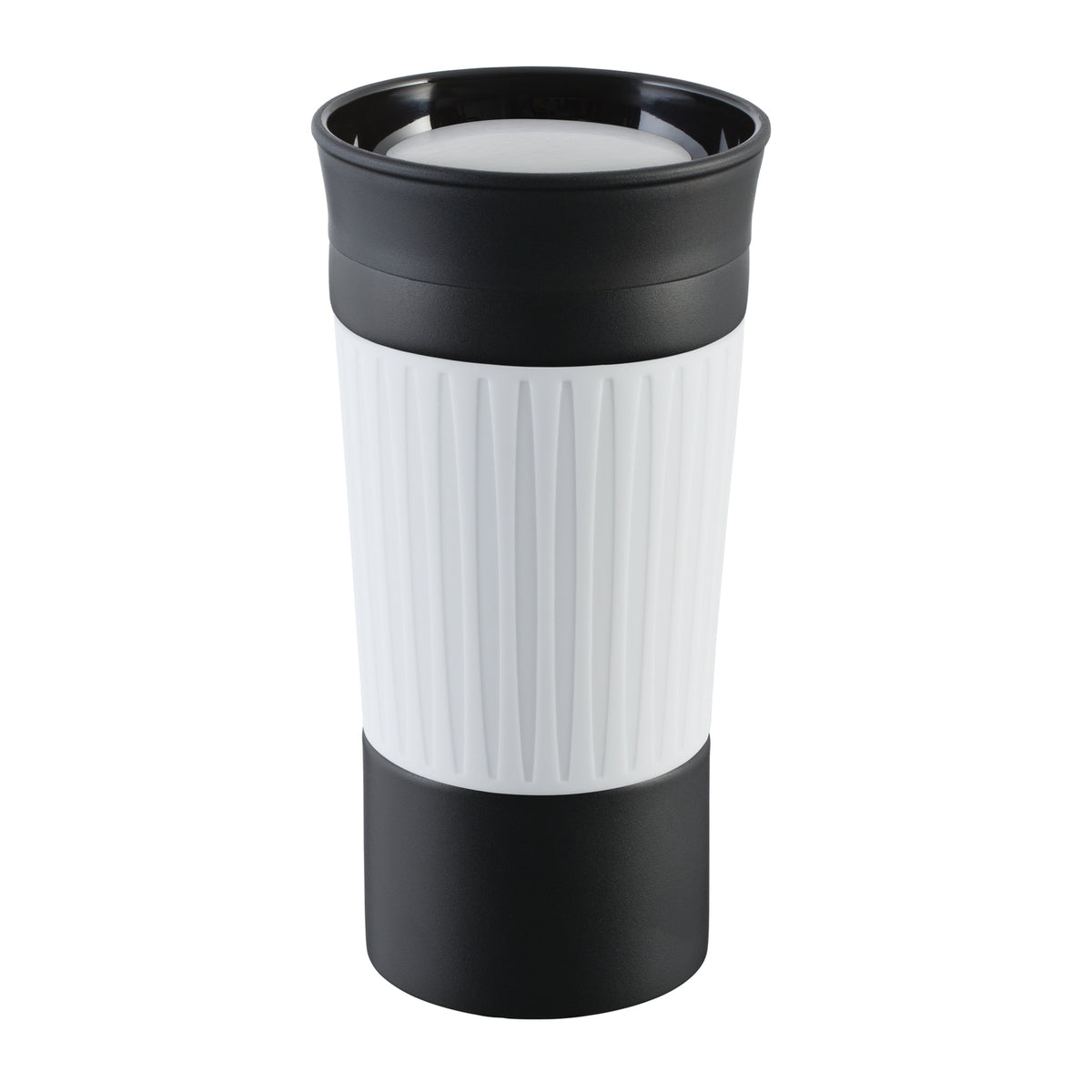 Becher: schwarz, Hülle: weiß