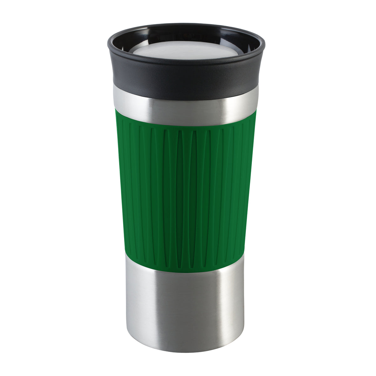 Becher: silber, Hülle: grün