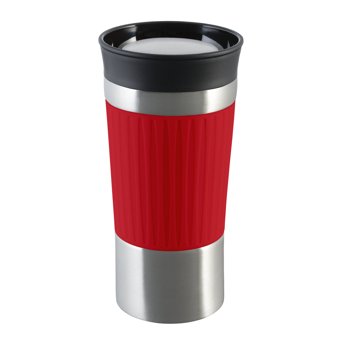 Becher: silber, Hülle: rot