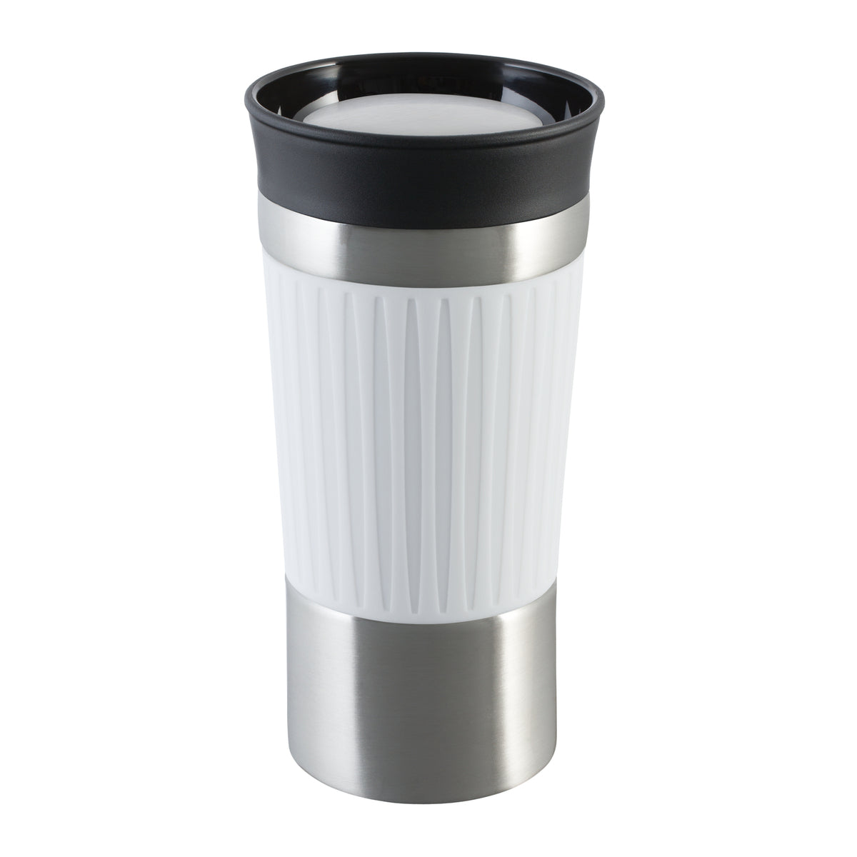Becher: silber, Hülle: weiß