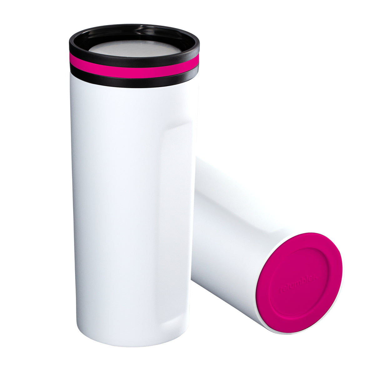 Becher: weiß, Ring: magenta, Boden: magenta