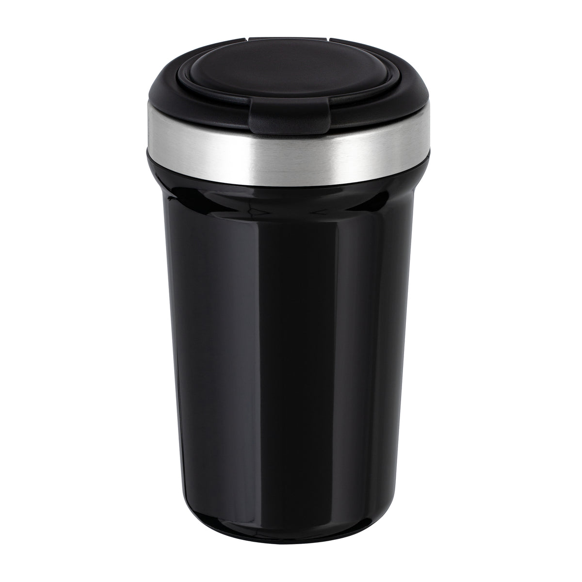 Innenbecher: silber, Deckel: schwarz, Tasse: schwarz