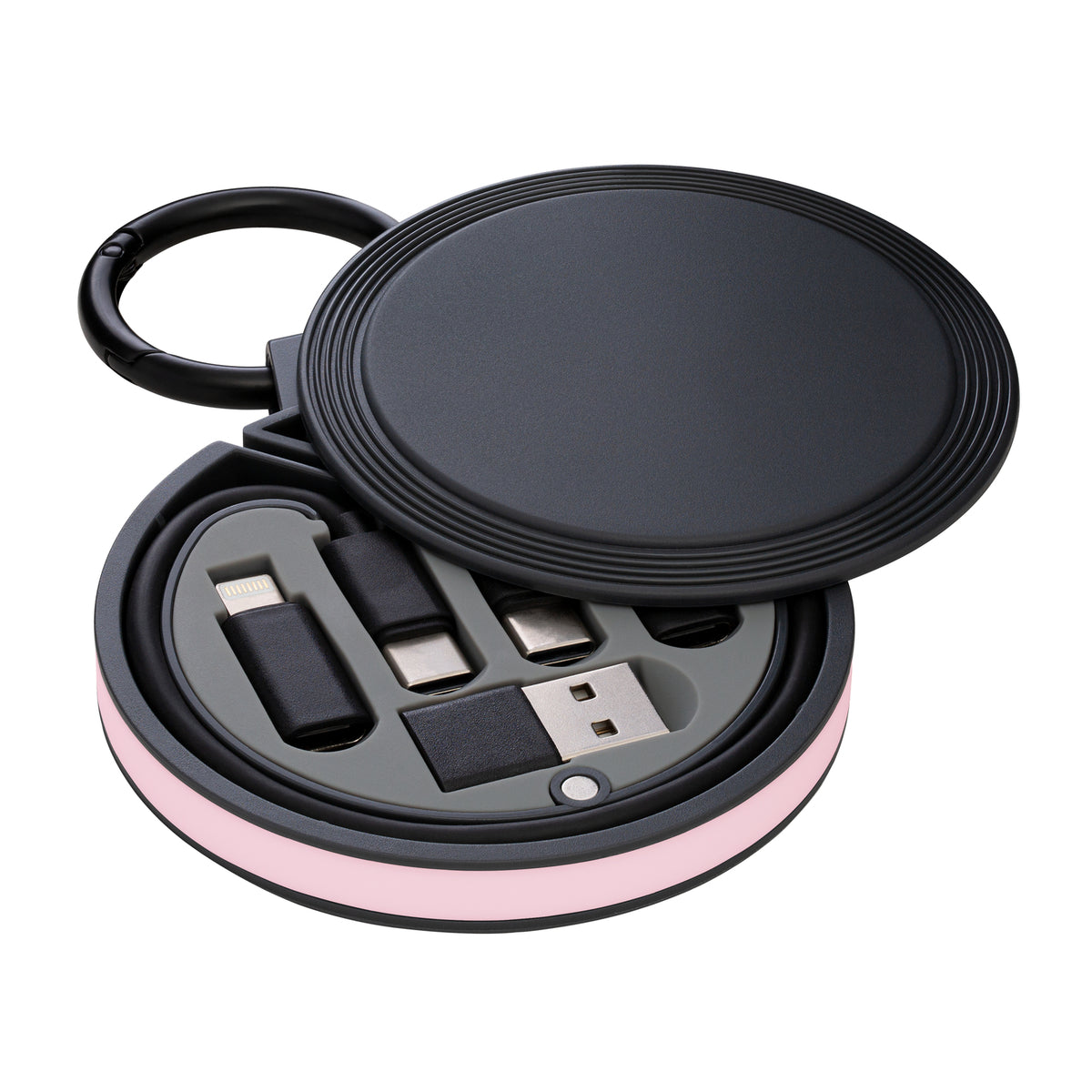 Korpus: schwarz, Ring: hellmagenta