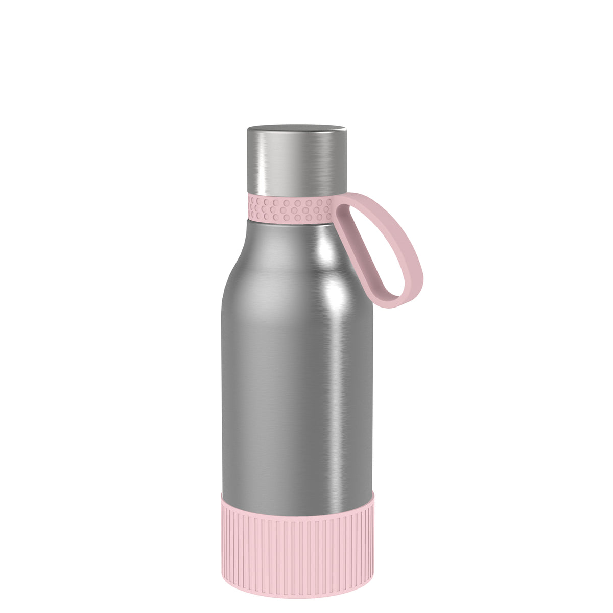 Flasche: silber, Ring: hellmagenta, Hülle: hellmagenta