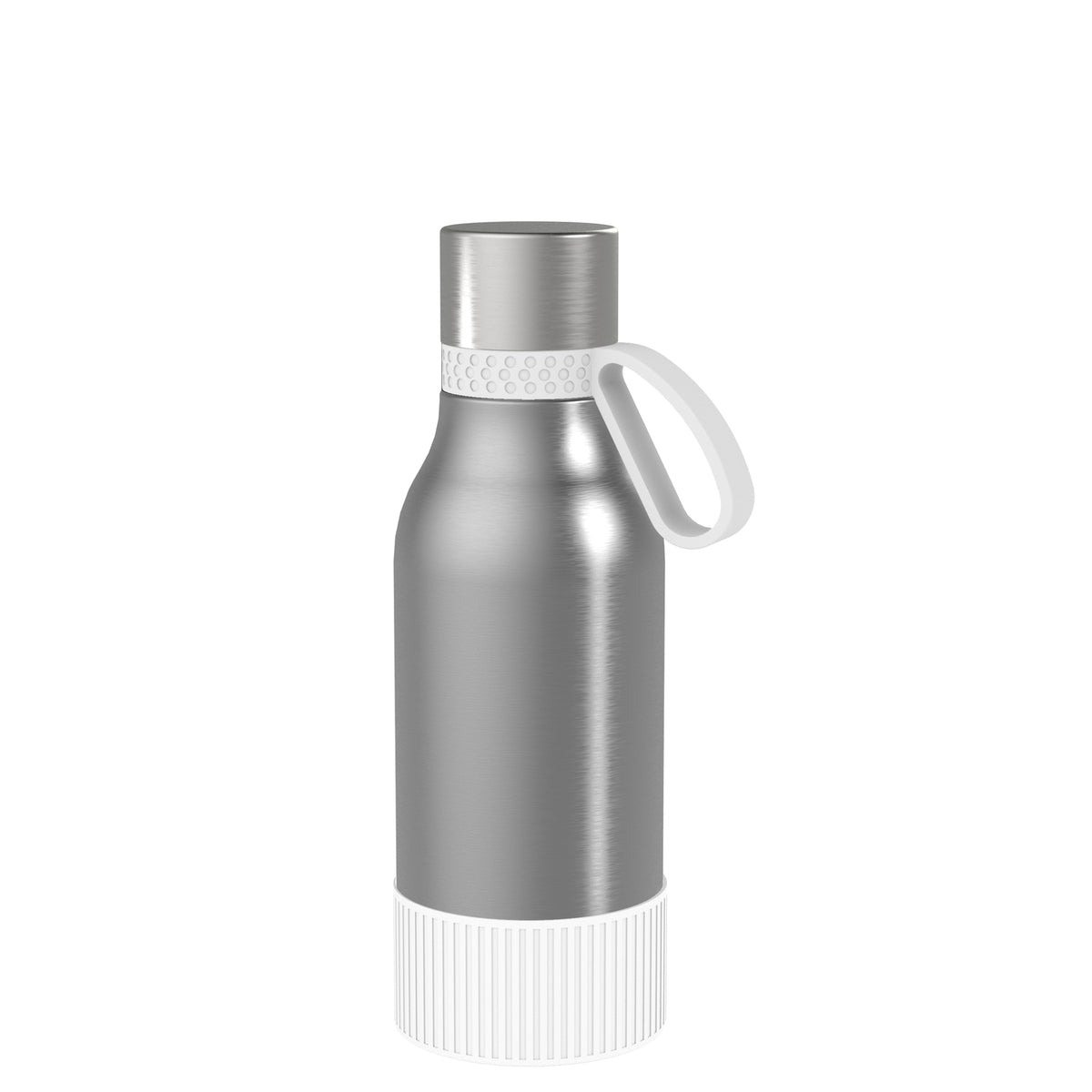Flasche: silber, Ring: weiß, Hülle: weiß